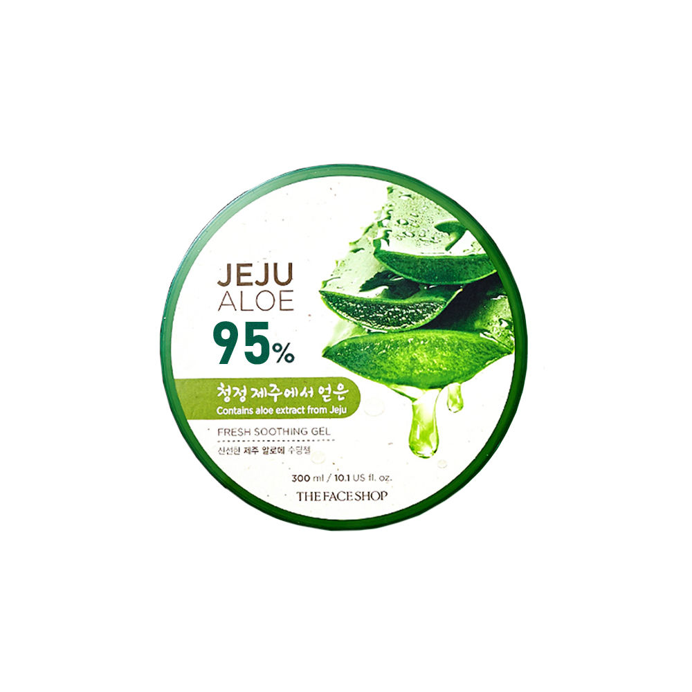 Buy The Face Shop Jeju Aloe Fresh Soothing Gel with Vitamin E, Pure non sticky aloe gel for Body, Face & Hair 300 ml - Purplle