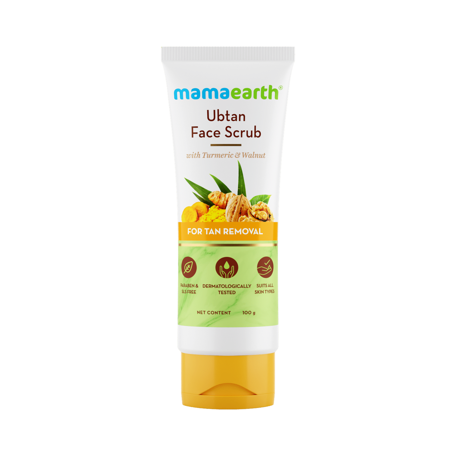 Buy Mamaearth Ubtan Face Scrub with Turmeric and Walnut for Tan Removal - 100g - Purplle