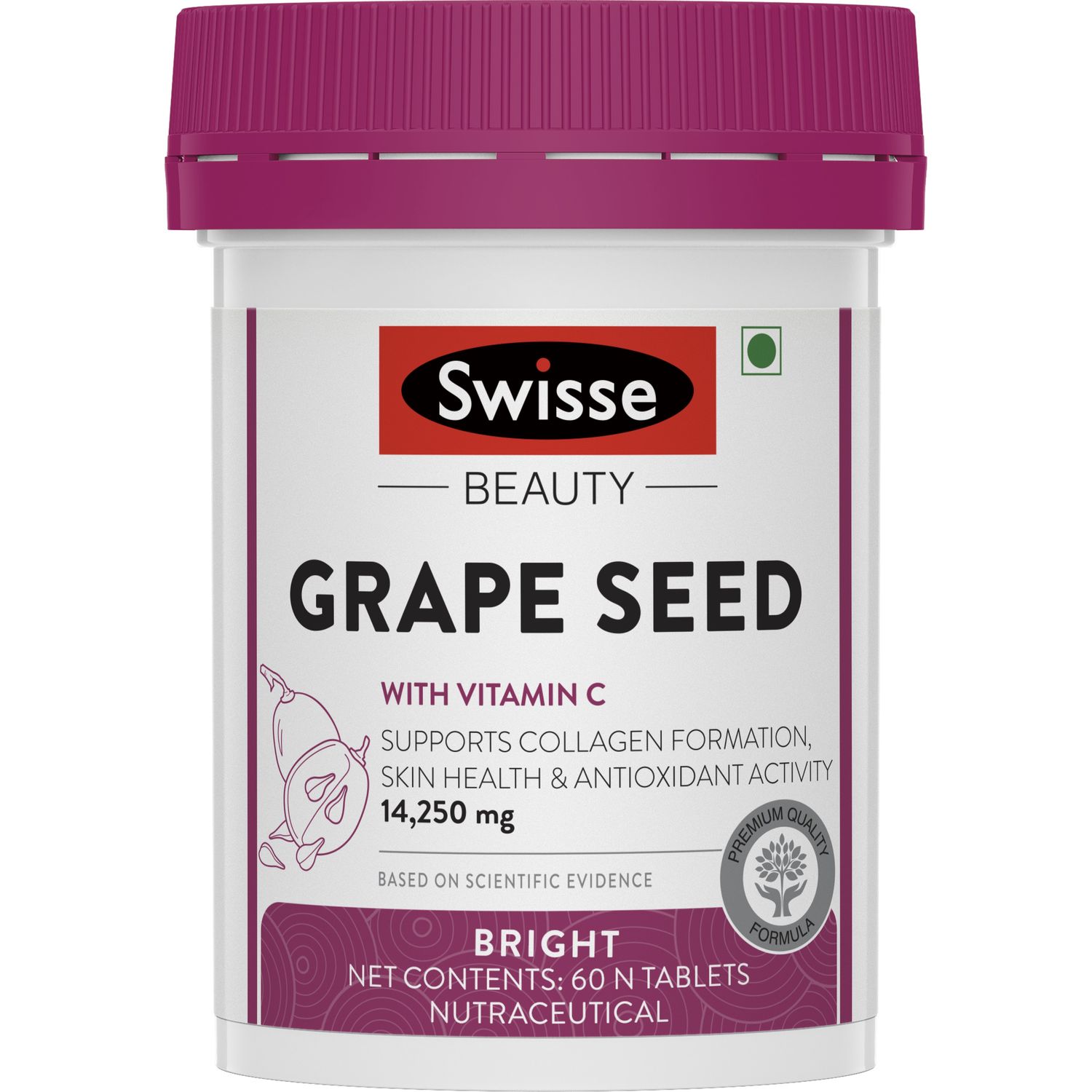 Buy Swisse Ultiboost Grape Seed Supplement with Vitamin C for Healthy Skin – 60 Tablets - Purplle