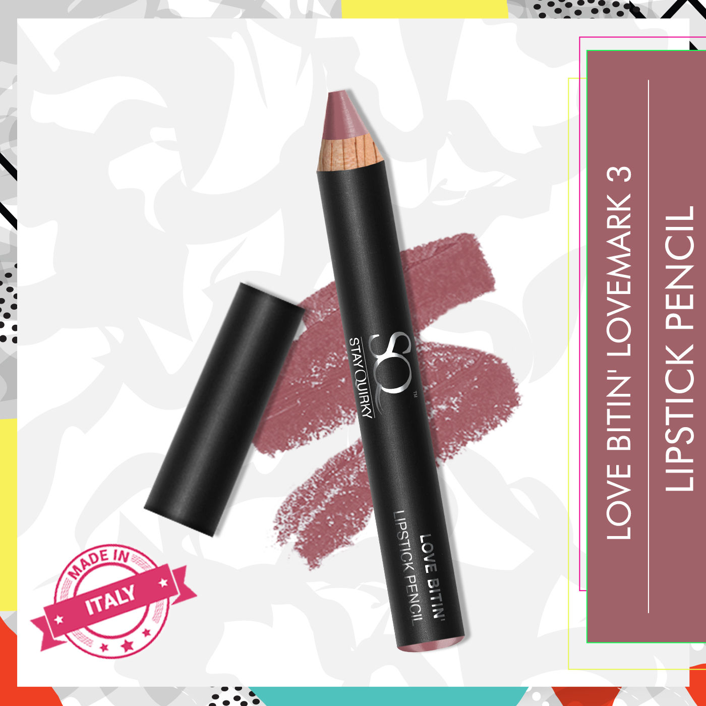 Buy Stay Quirky Mini Lip Crayon | Lipstick Pencil | Lipstick - Love Bitin' Lovemark 3 (2.1g) - Purplle