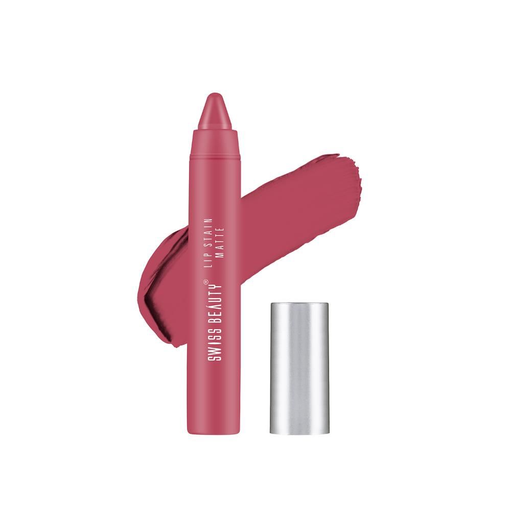 Buy Swiss Beauty Lip Stain Matte Lipstick - Peaches-Cream (3.4 g) - Purplle