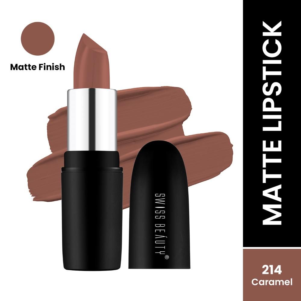 Buy Swiss Beauty Pure Matte Lipstick - Caramel (3.8 g) - Purplle