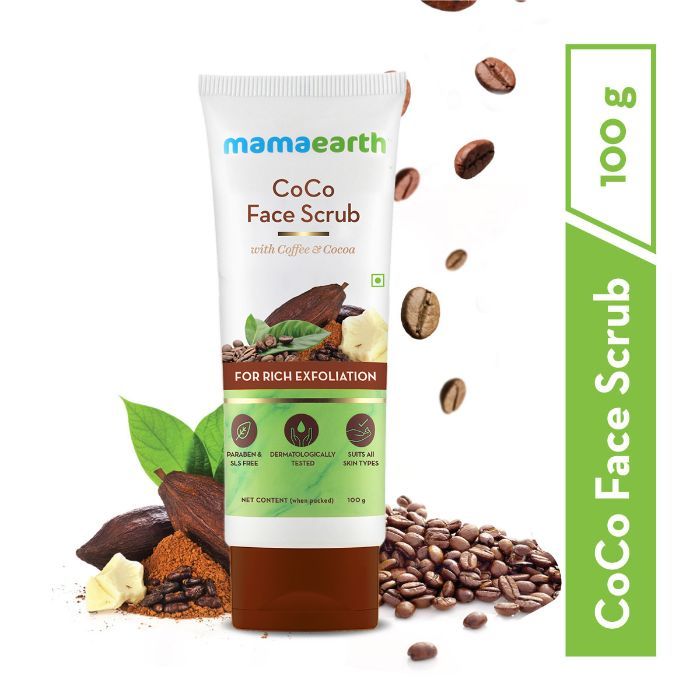 Buy mamaearth CoCo Face Scrub with Coffee & Cocoa for Rich Exfoliation - (100 g) - Purplle