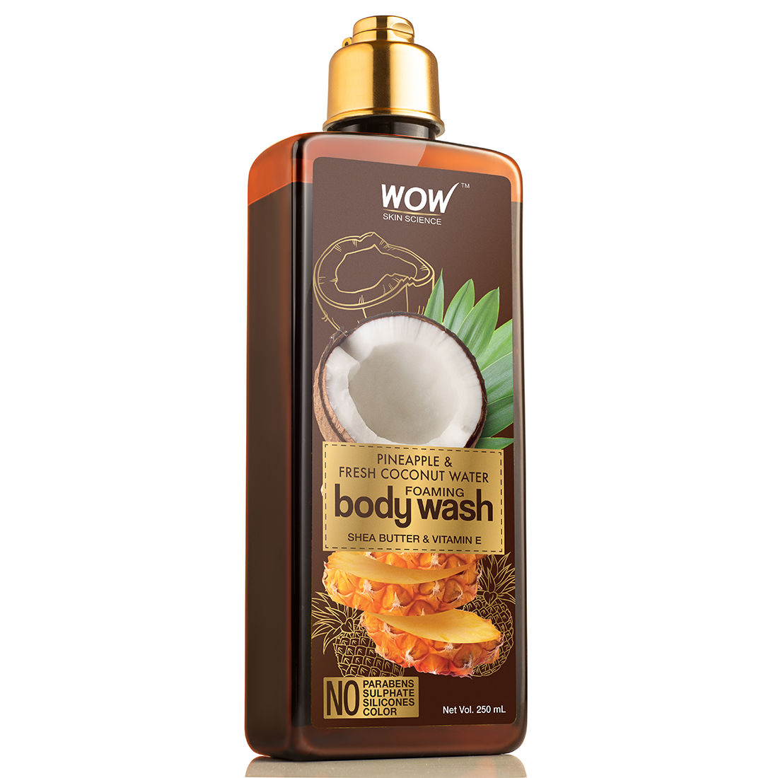 Buy WOW Skin Science Pineapple & Fresh Coconut Water Foaming Body Wash (250 ml) - Purplle