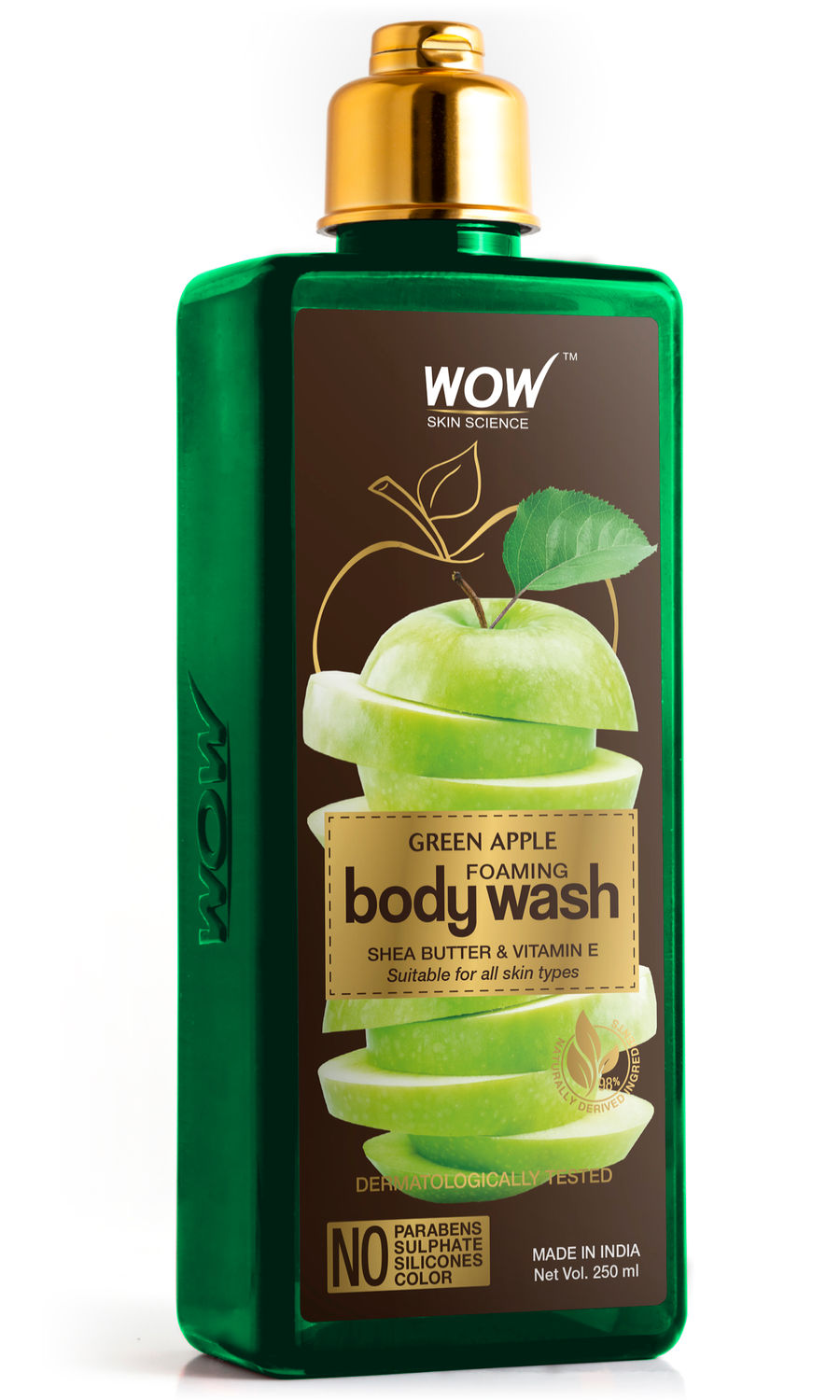Buy WOW Skin Science Green Apple Foaming Body Wash (250 ml) - Purplle