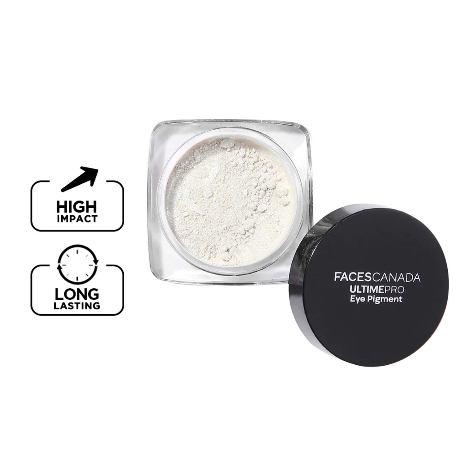 Buy FACES CANADA Ultime Pro Eye Pigment - Silver 01, 1.8g | Shimmery Finish | Long-Lasting | Intense Pigment | Excellent Color Payoff | Smooth Application - Purplle