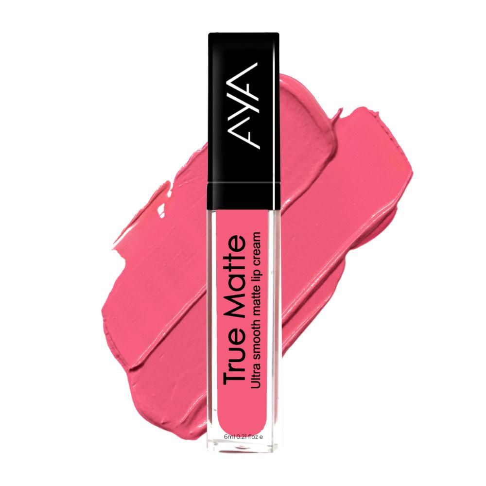 Buy AYA True Matte Liquid Lipstick, Ultra Smooth Matte Lip Cream, 05 Pink, 6ml - Purplle