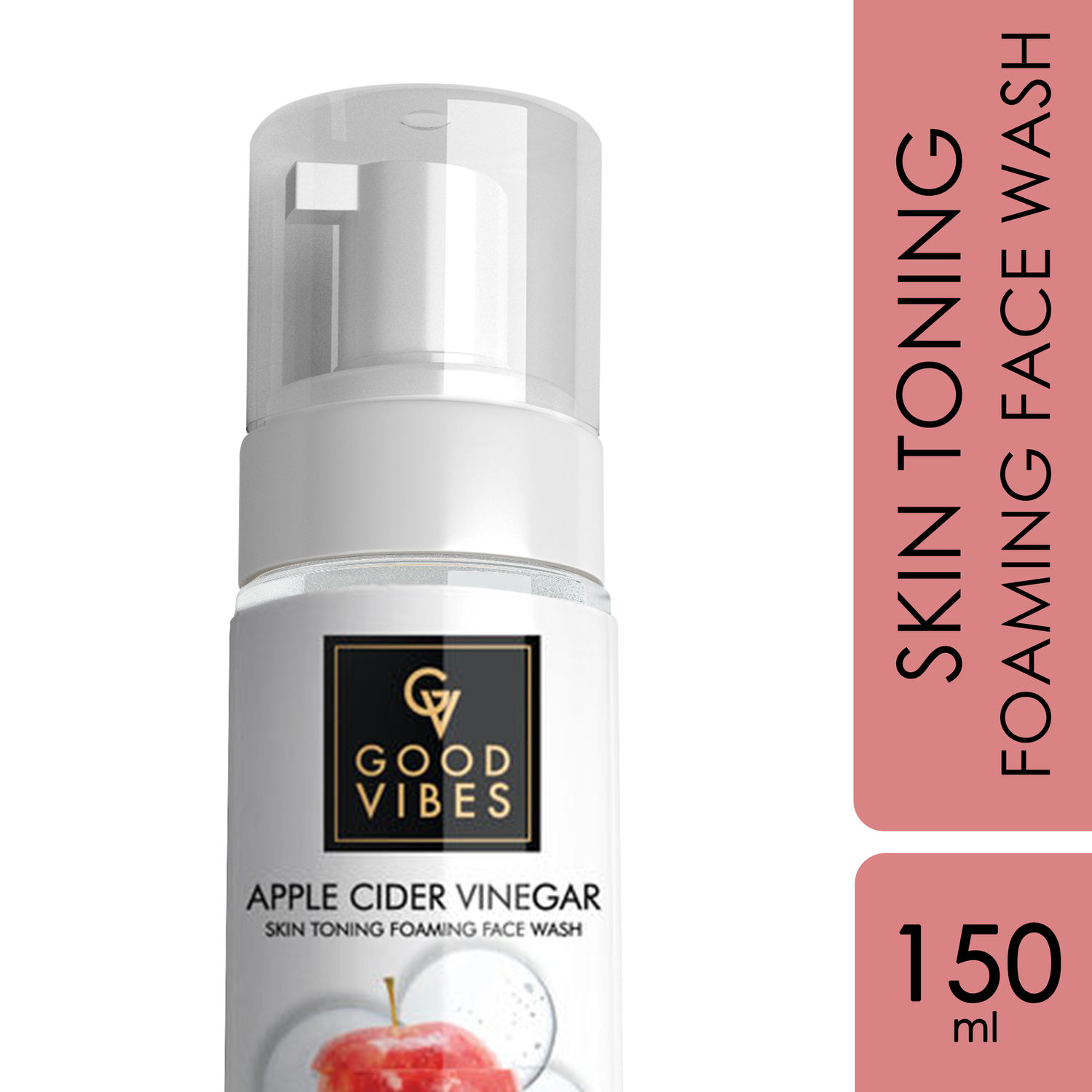 Buy Good Vibes Skin Toning Foaming Face Wash - Apple Cider Vinegar (150ml) - Purplle