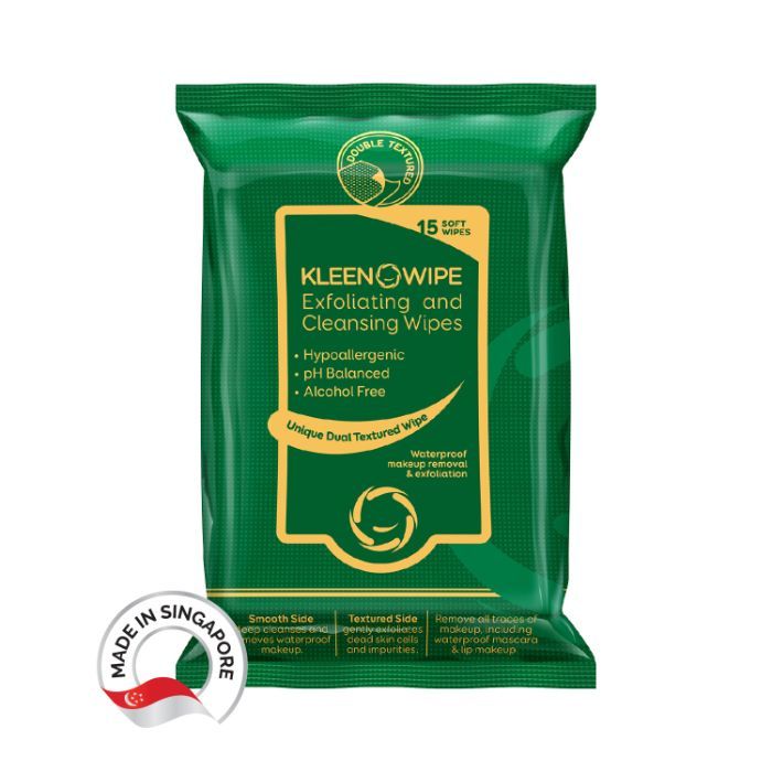 Buy KLEENOWIPE Hypoallergenic Exfoliating & Ultra Cleansing Facial Wipes For Men & Women - 15 Pc Alcohol Free pH Balanced Soft Wipes - Purplle