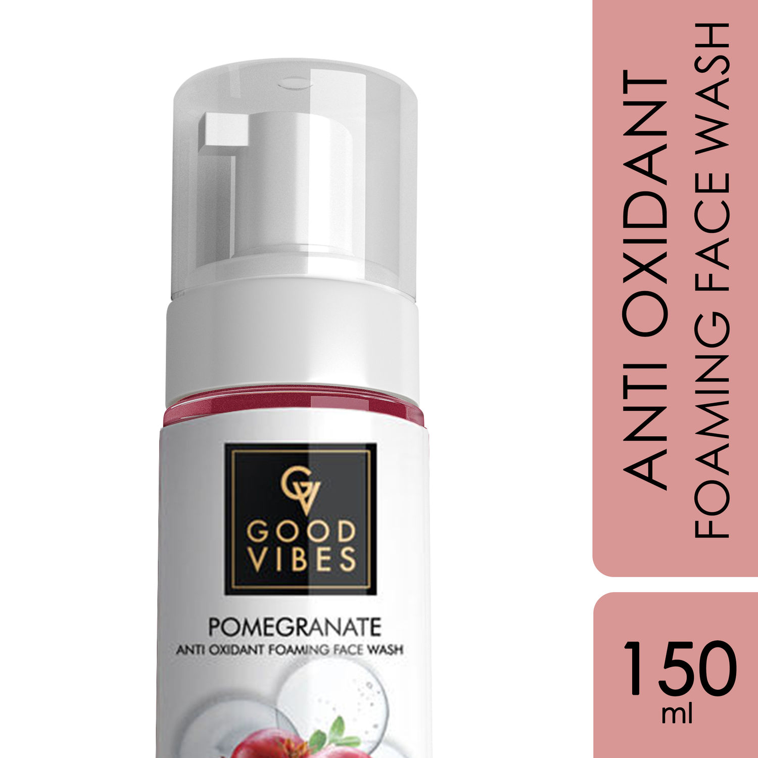 Buy Good Vibes Anti - Oxidant Foaming Face Wash - Pomegranate (150ml) - Purplle