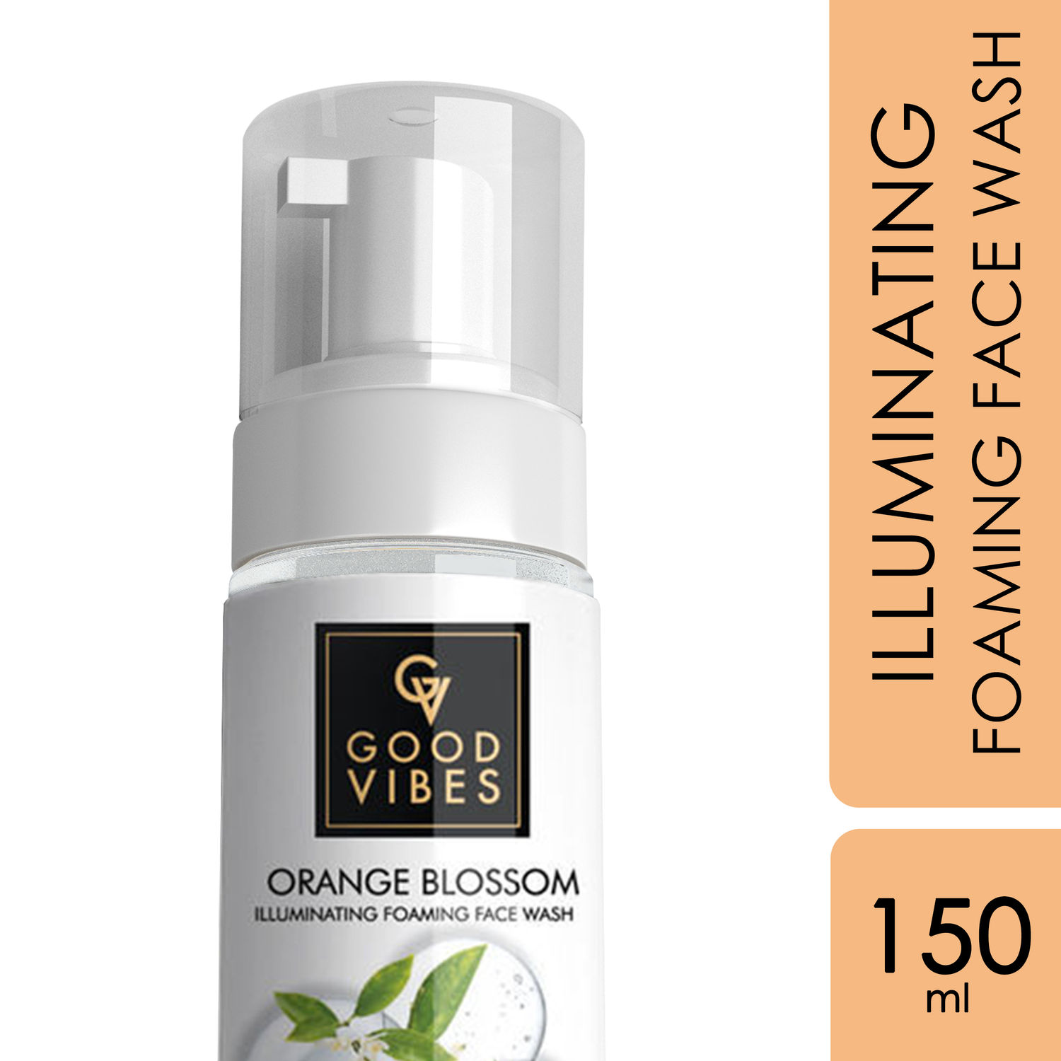Buy Good Vibes Illuminating Foaming Face Wash - Orange Blossom (150ml) - Purplle