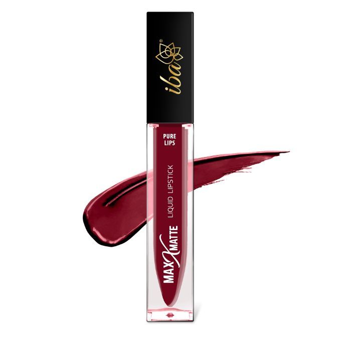 Buy Iba Maxx Matte Liquid Lipstick Mystique Maroon L12 (6.8 ml) - Purplle