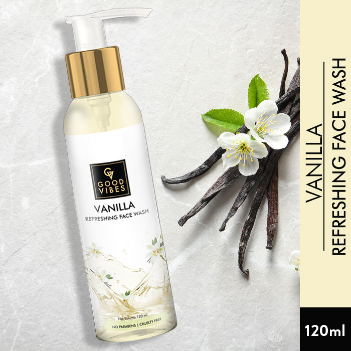 Buy Good Vibes Refreshing Face Wash - Vanilla (120 ml) - Purplle