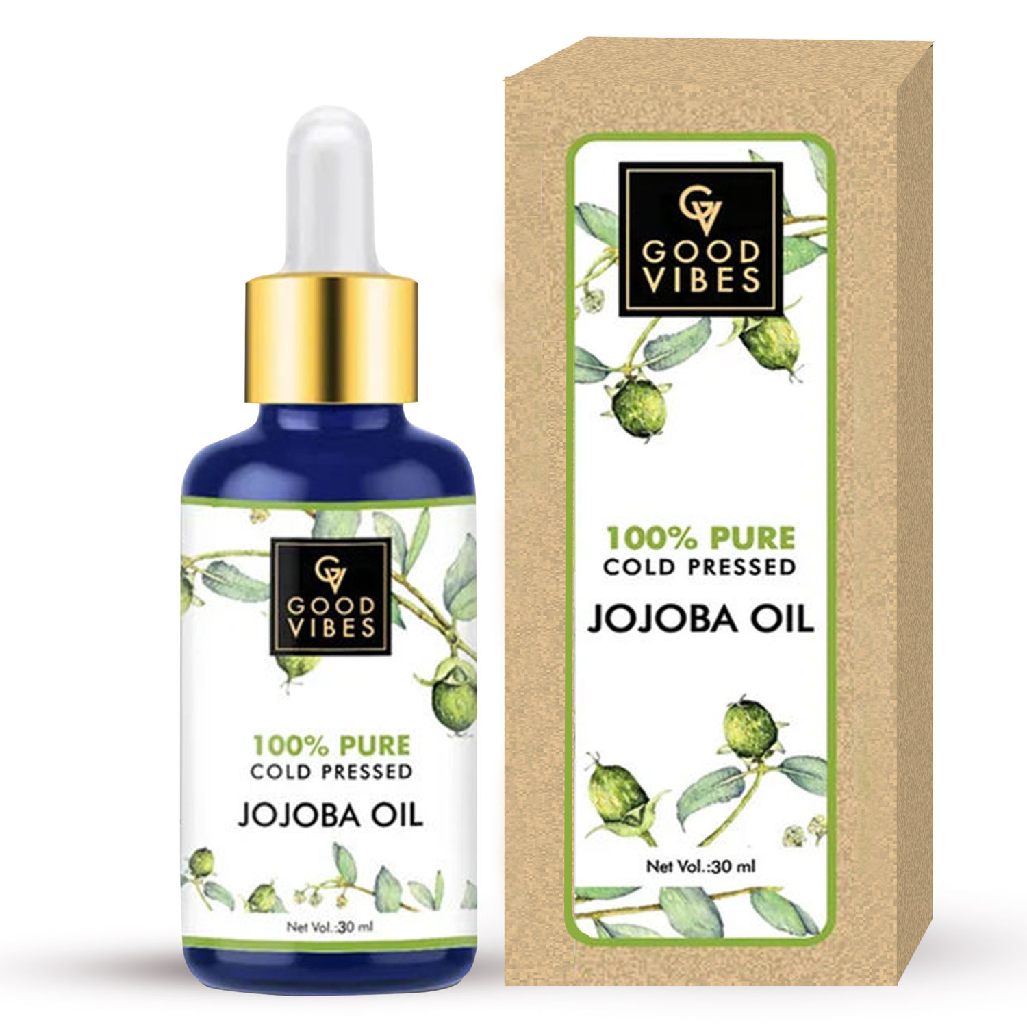 Buy Good Vibes 100% Pure Jojoba Coldpressed Carrier Oil (30 ml) - Purplle