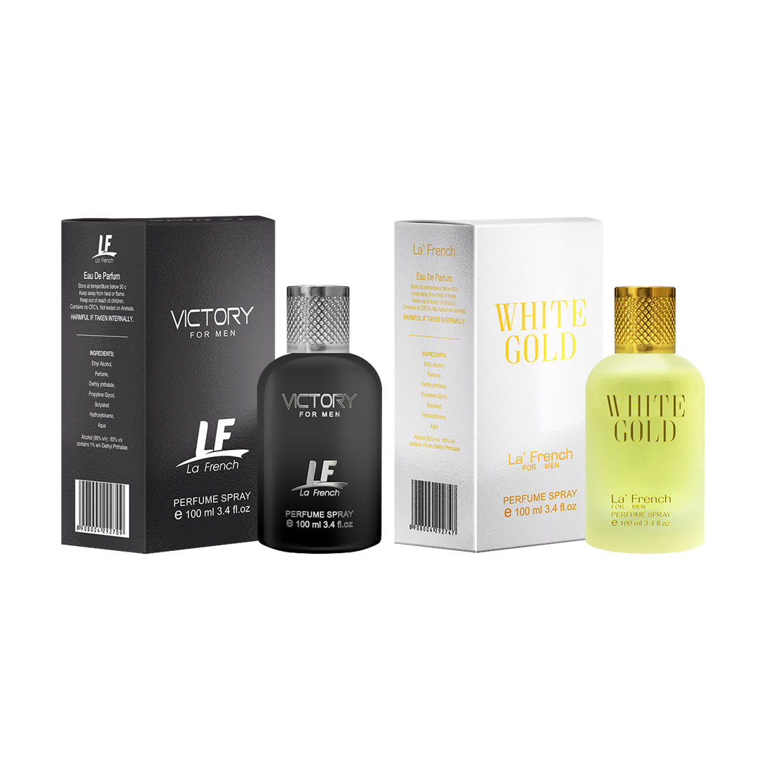 LA French Victory White Gold Perfume By La French Eau De Parfum 100 ml Pack Of 2 Ideal For Men