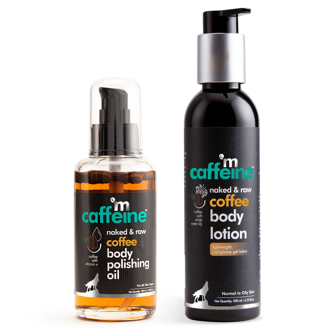 Buy mCaffeine Coffee Double-up Moisturization Set for Winter Dryness | Pre & Post Shower | Nourishes | Body Oil, Body Lotion | Paraben & Mineral Oil Free 300 ml - Purplle