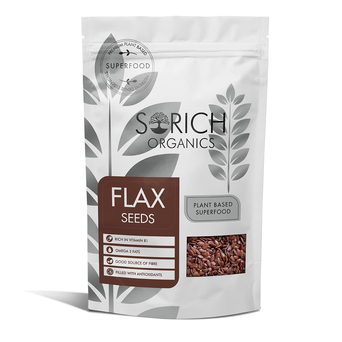 Buy Sorich Organics Flax Seeds - Fibre and Omega-3 Rich Superfood- 200 Gm - Purplle
