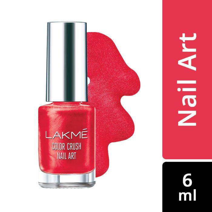 Buy Lakme Color Crush Nail Art - Vermilion Red M4 (6 ml) - Purplle