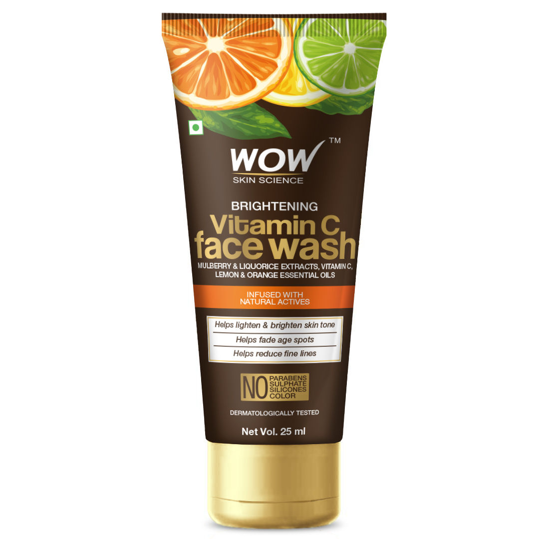 Buy WOW Skin Science Vitamin C Brightening Face Wash (25 ml) - Purplle