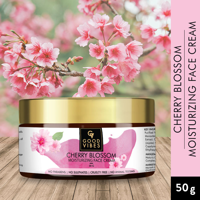 Buy Good Vibes Moisturizing Face Cream - Cherry Blossom (50 g) - Purplle