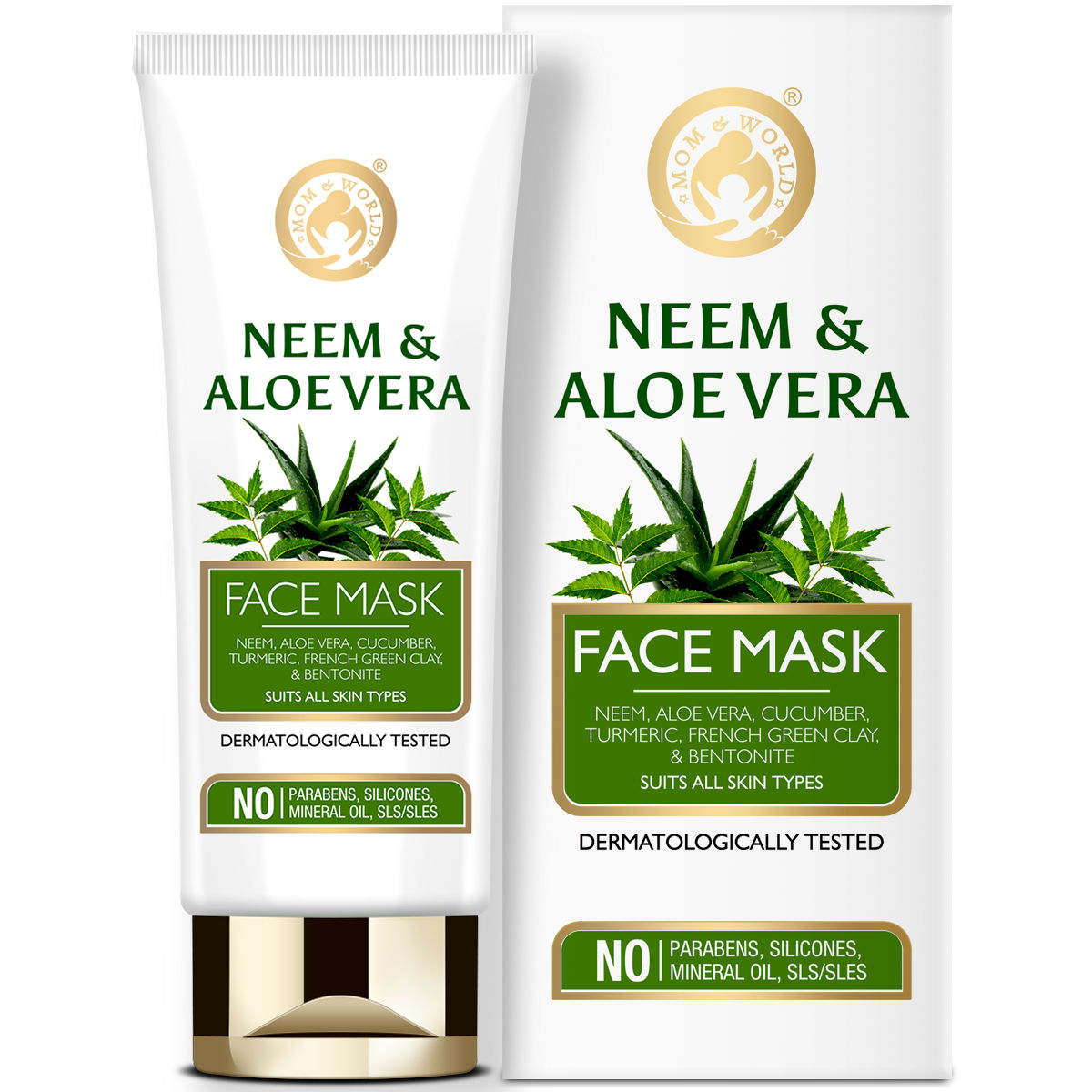 Buy Mom & World Neem & Aloe Vera Face Mask (100 g) - Purplle