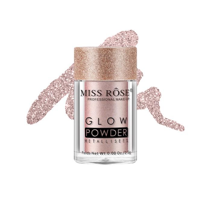 Buy MISS ROSE Single Glow Powder Metalises Eyeshadow 7001-010M9 - Purplle