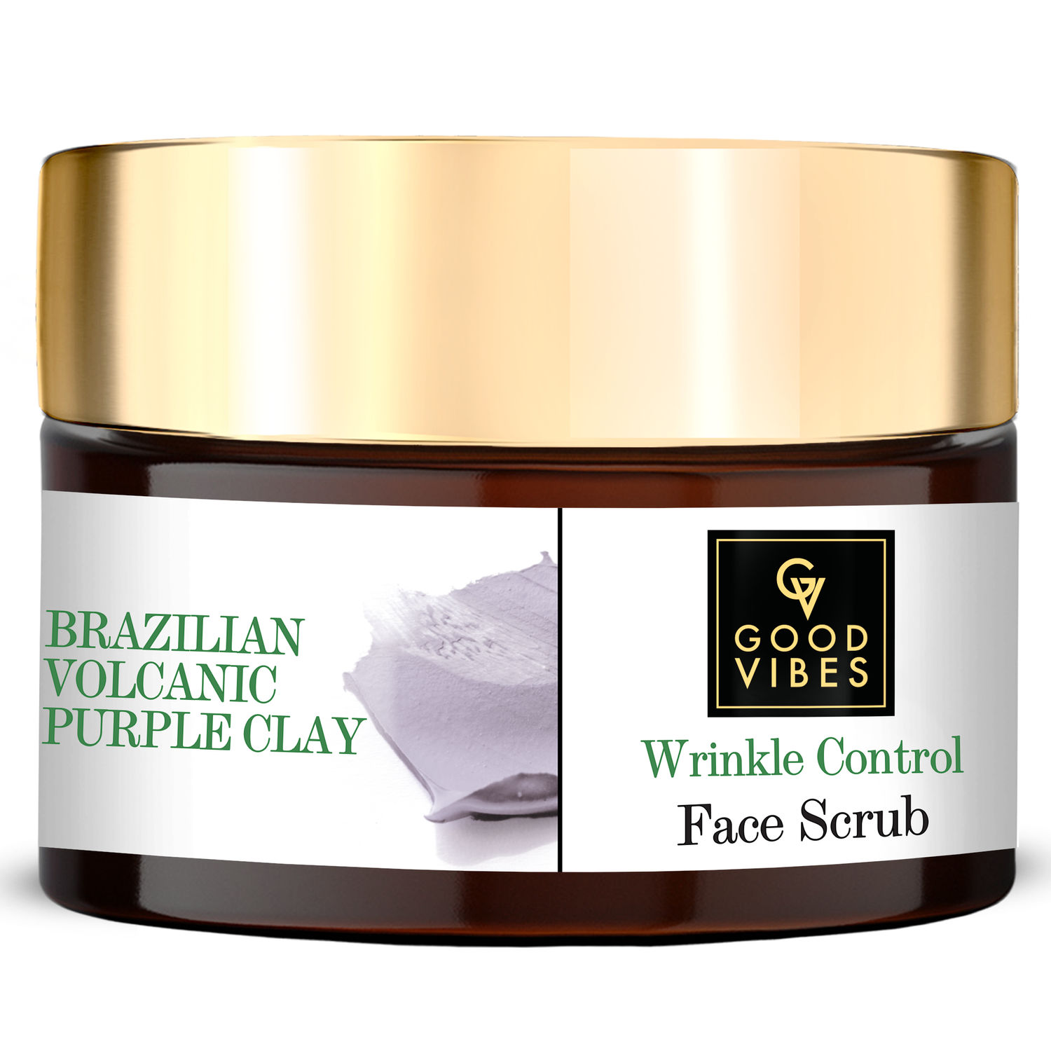 Buy Good Vibes Brazilian Volcanic Purple Clay Wrinkle Control Face Scrub (50 g) - Purplle