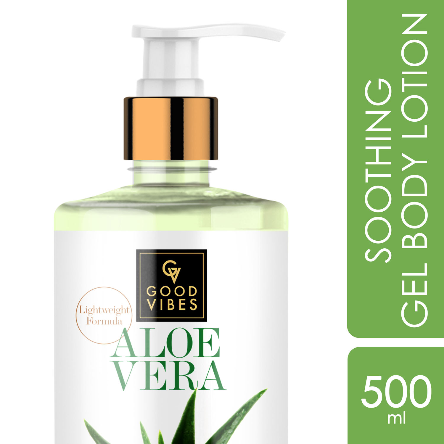 Buy Good Vibes Aloe Vera Soothing Ultralight Gel Body Lotion (500 ml) - Purplle