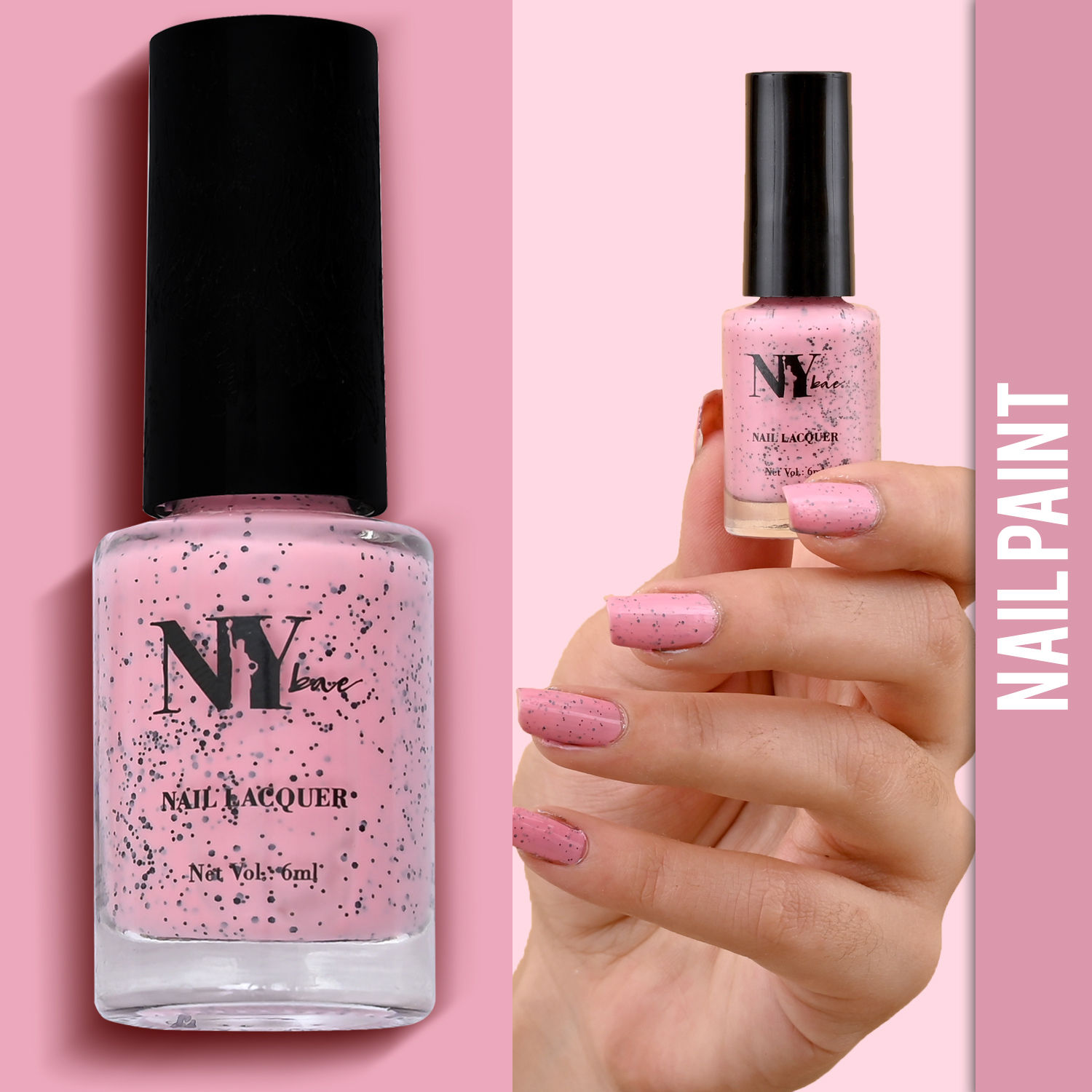 Buy NY Bae Big Apple Cookies Nail Lacquer - Ruby Chocolate 1 (6 ml) | Pink | Sprinkle Effect | Luxe Matte Finish | High Colour Payoff | Chip Resistant | Quick Drying | Cruelty Free - Purplle