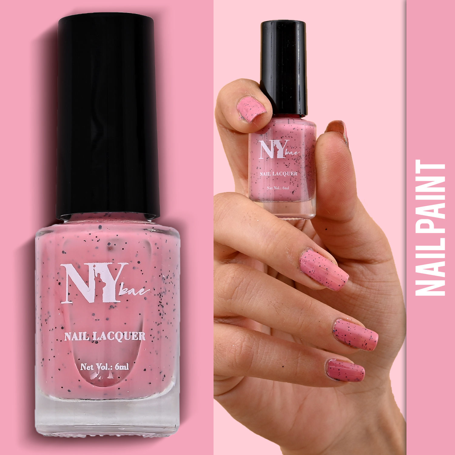 Buy NY Bae Big Apple Cookies Nail Lacquer - Vanilla & Berries 8 (6 ml) | Pink | Sprinkle Effect | Luxe Matte Finish | High Colour Payoff | Chip Resistant | Quick Drying | Cruelty Free - Purplle