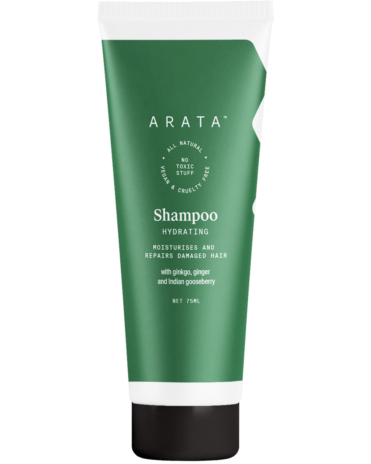 Buy Arata Natural Hydrating Hair Shampoo With Ginkgo, Ginger & Indian Gooseberry For Men & Women | All-Natural, Vegan & Cruelty-Free | Moisturizes & Repairs Damaged Hair (75 ml) - Purplle