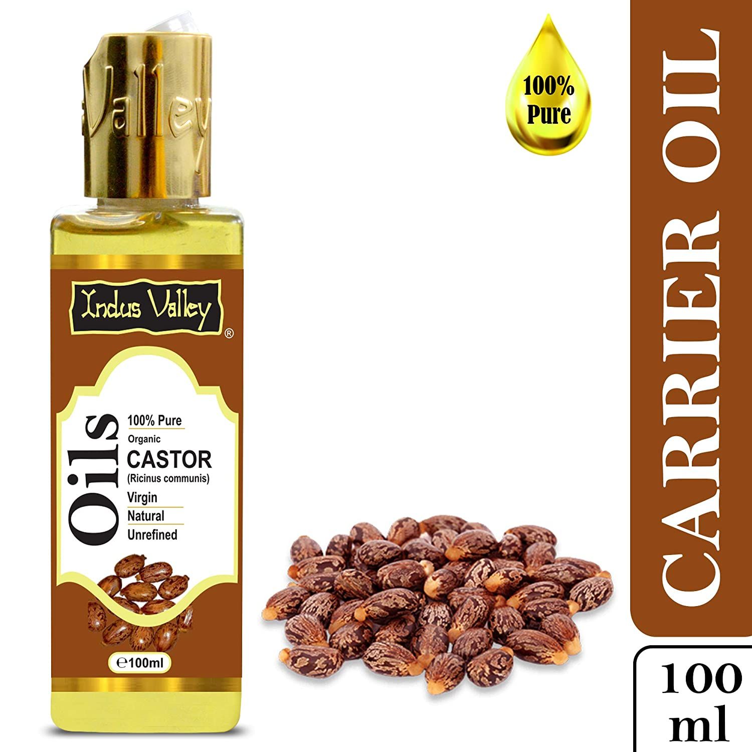 Buy Indus Valley Bio Organic Castor Carrier Oil (100 ml) - Purplle