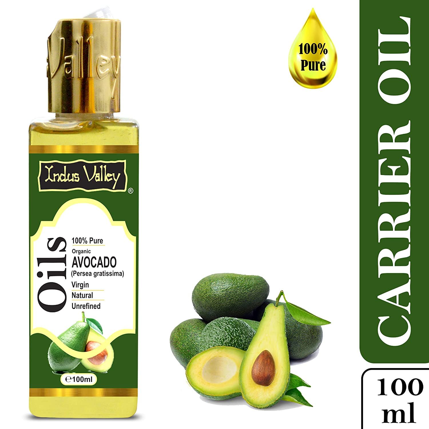 Buy Indus Valley Bio Organic Avocado Carrier Oil (100 ml) - Purplle