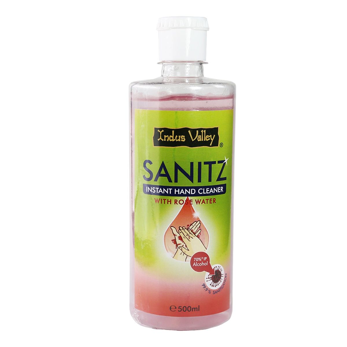 Buy Indus Valley instant hand cleaner sanitizer with rose water- (500 ml) - Purplle