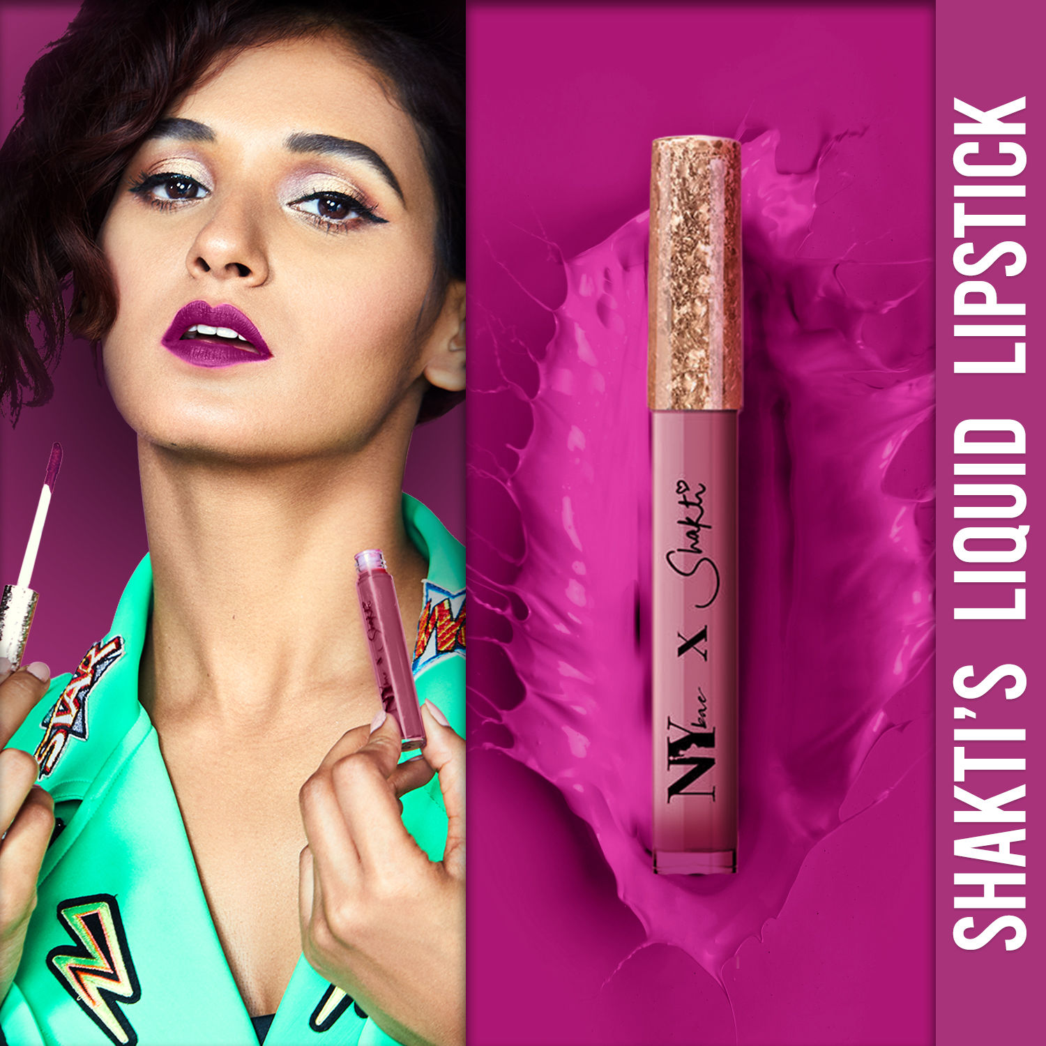 Buy Shakti By NY Bae Liquid Lipstick Purple - Peppy Popping 11 (2.7 ml) - Purplle