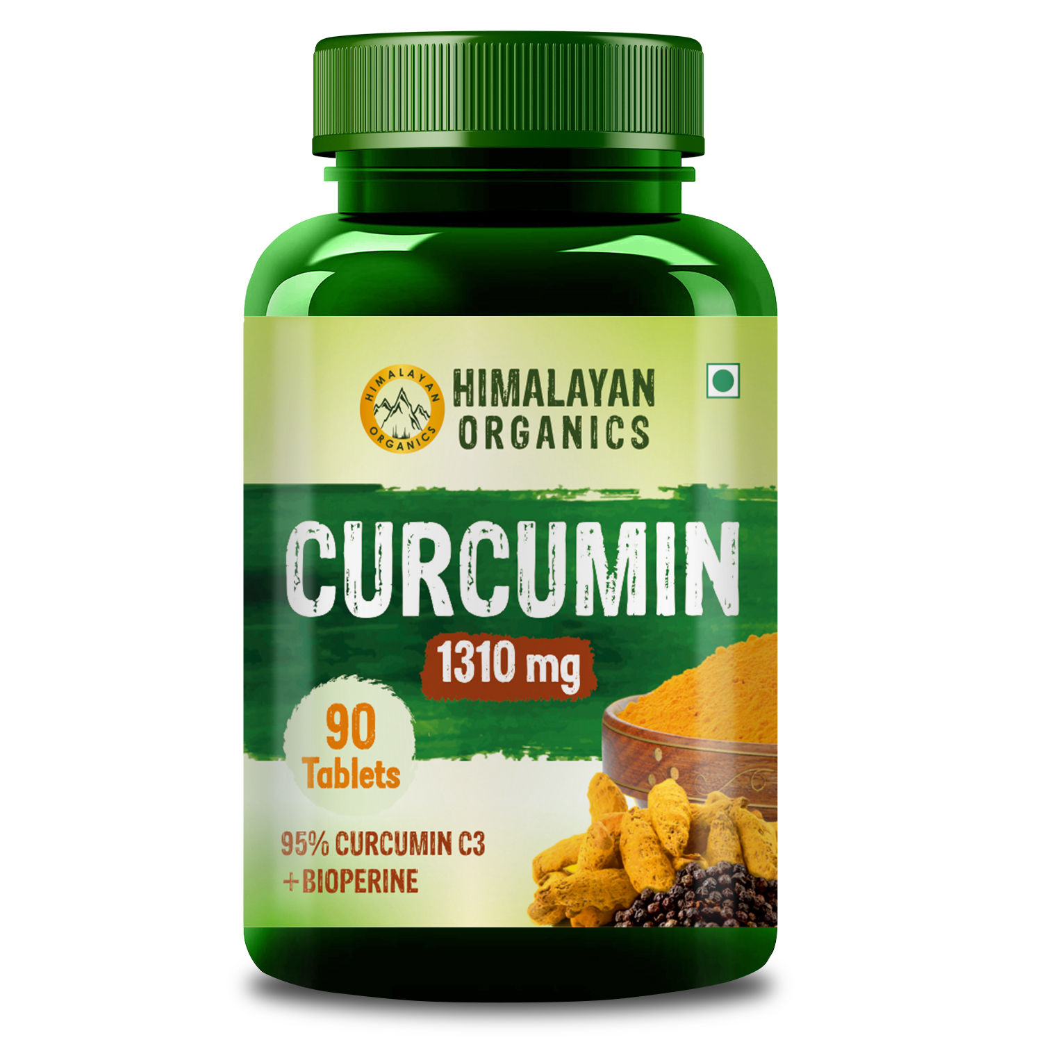 Buy Himalayan Organics Curcumin with Bioperine 1310mg with 95% Curcuminoids | 90 Veg Tablets - Purplle