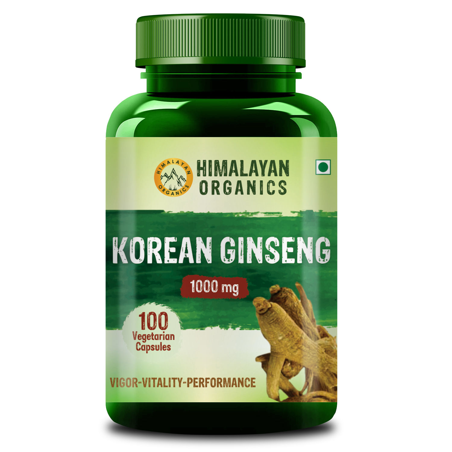 Buy Himalayan Organics Korean Red Ginseng 1000mg/Serve 100 Veg Capsules - Purplle