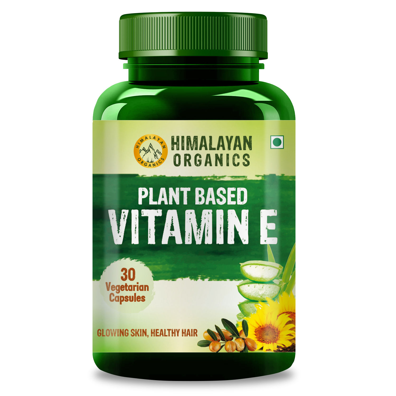 Buy Himalayan Organics Plant Based Vitamin E Capsules (Non-GMO Sunflower Oil, Aloevera Oil, Argan Oil) - 30 Capsules - Purplle