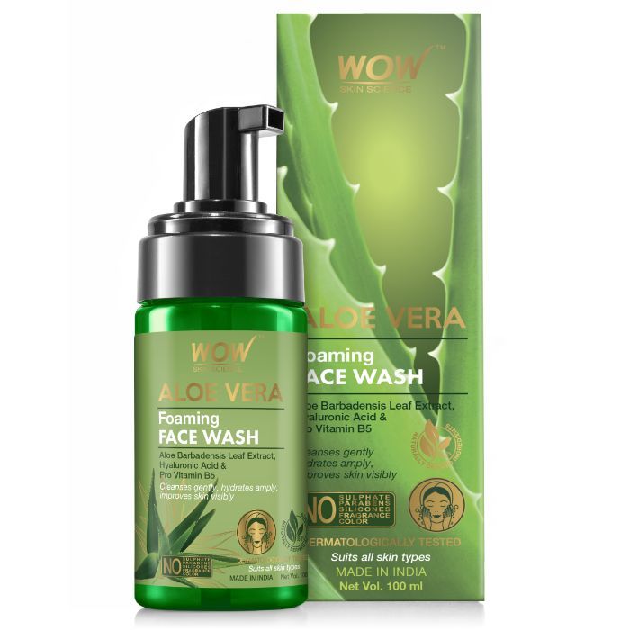 Buy WOW Skin Science Aloe Vera Foaming Face Wash for Cleansing & Hydrating Skin - (100 ml) - Purplle