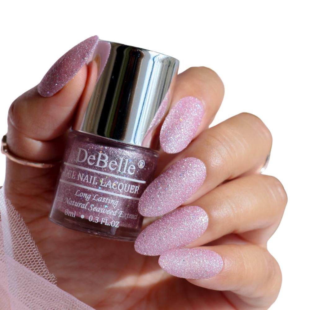 Buy DeBelle Gel Nail Lacquer Ophelia (Lavender with Holo Glitter) - (8 ml) - Purplle