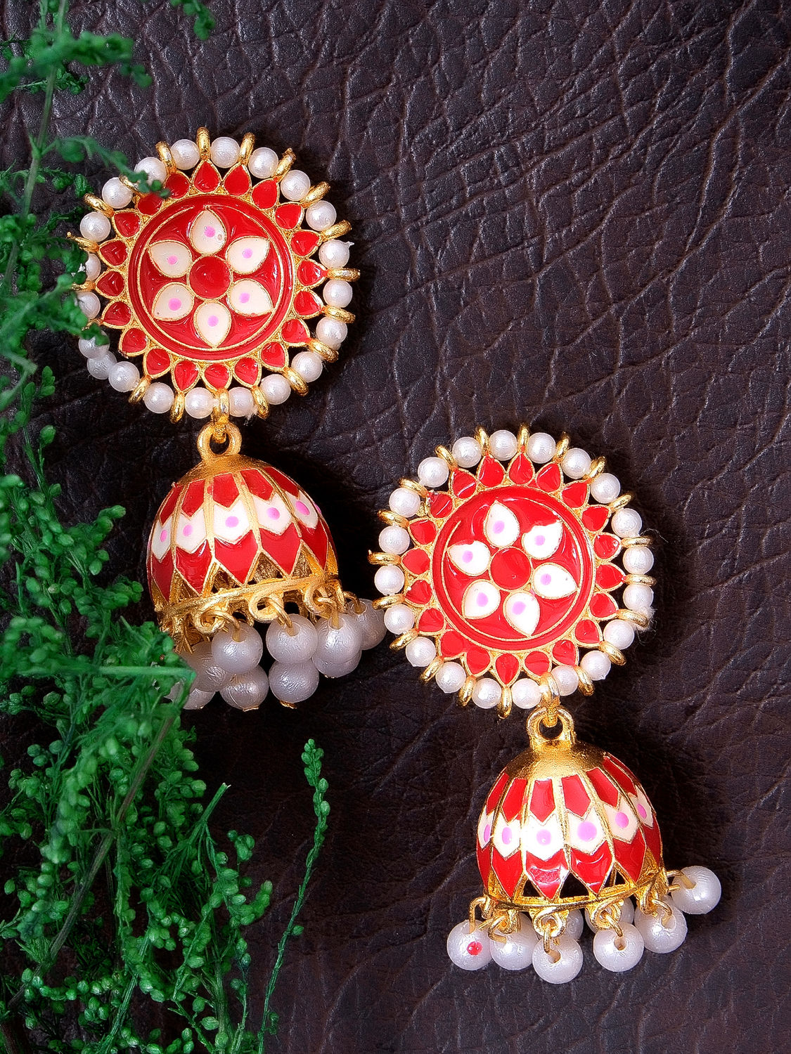 Red jhumki on sale