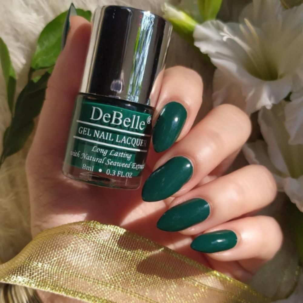 Buy DeBelle Gel Nail Lacquer Glossy Hyacinth Folio - Bottle Green, (8 ml) - Purplle