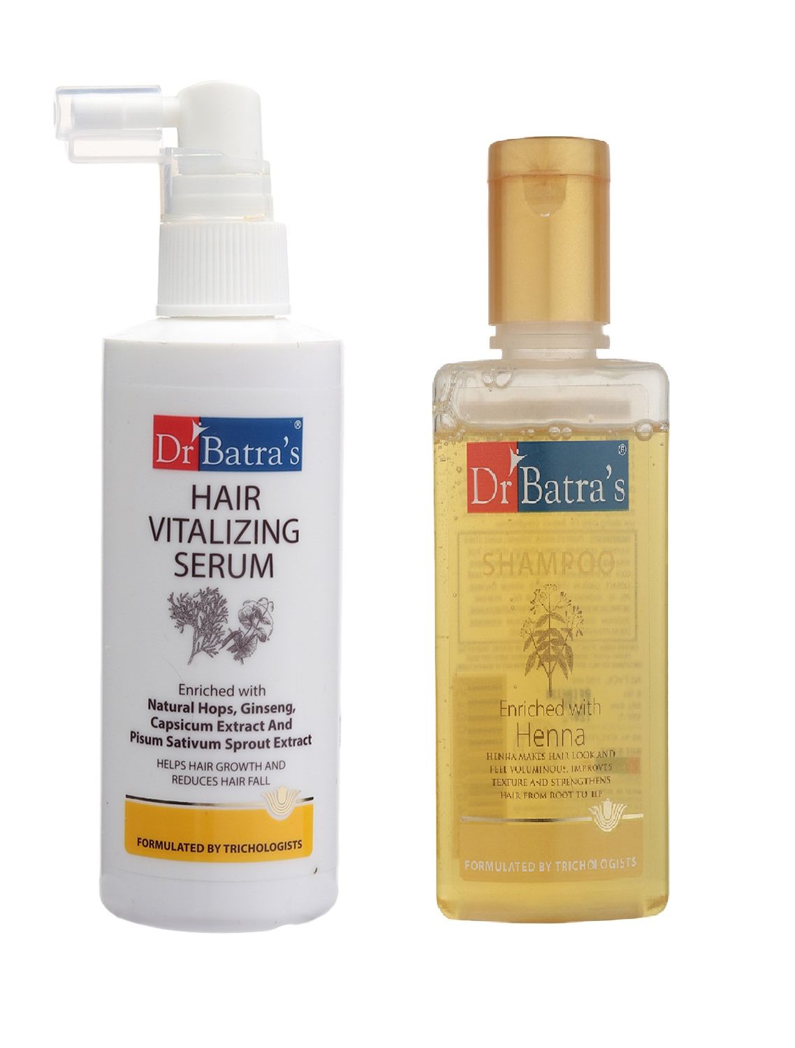 Buy Dr Batra's Hair Vitalizing Serum and Henna Shampoo Combo (100) - Purplle