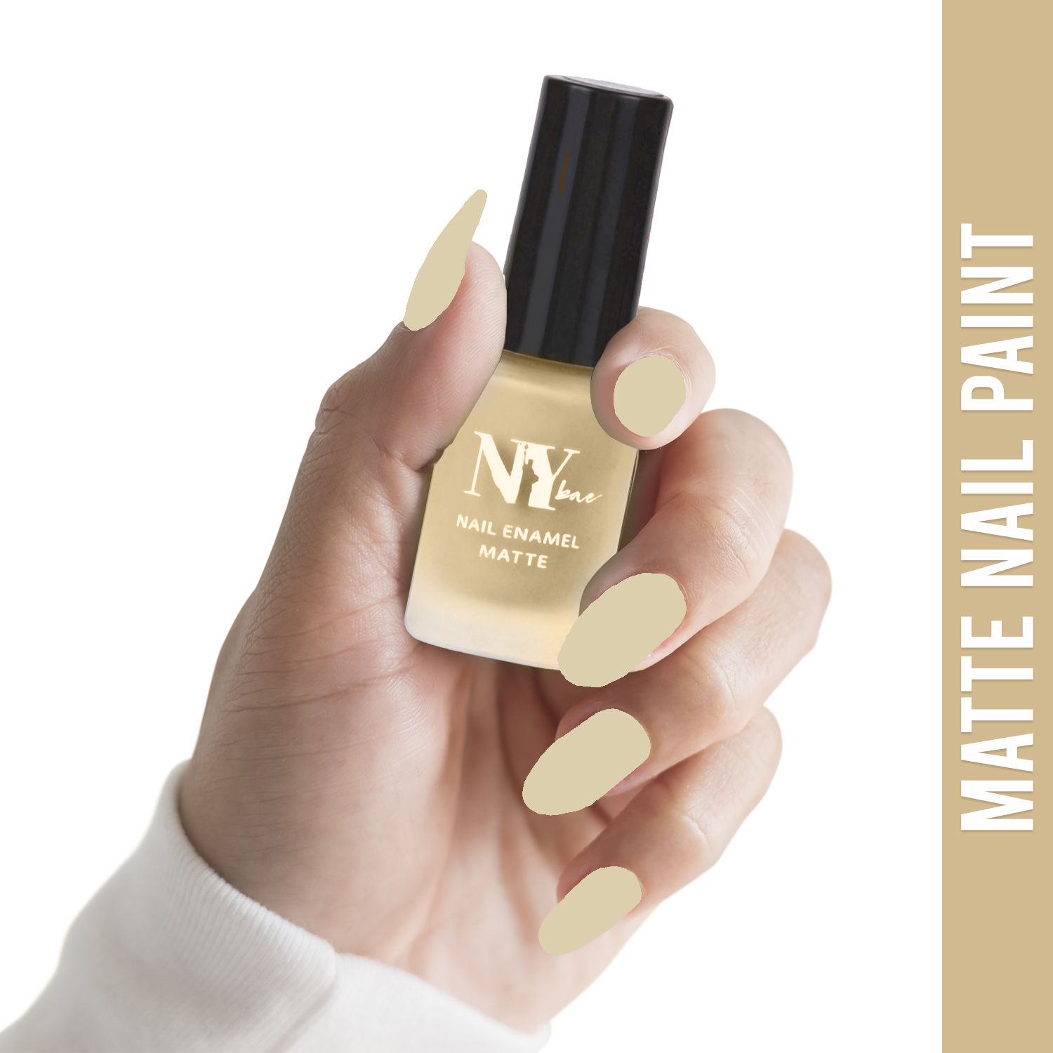 Buy NY Bae Matte Nail Enamel - Doughnut 1 (6 ml) | Nude Brown | Luxe Matte Finish | Highly Pigmented | Chip Resistant | Long lasting | Full Coverage | Streak-free Application | Vegan | Cruelty Free | Non-Toxic - Purplle