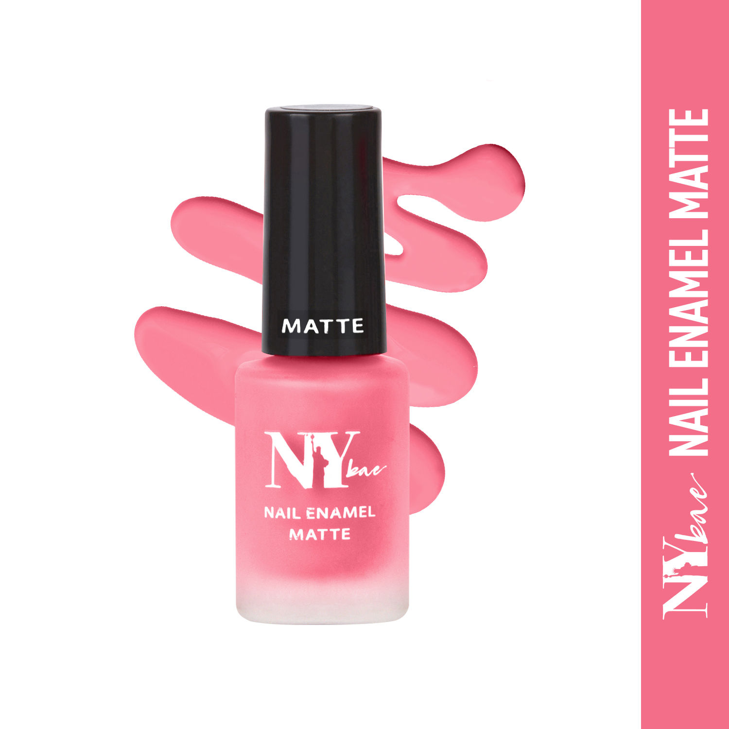 Buy NY Bae Matte Nail Enamel - Gin Fuzz 16 (6 ml) | Pink | Luxe Matte Finish | Highly Pigmented | Chip Resistant | Long lasting | Full Coverage | Streak-free Application | Vegan | Cruelty Free | Non-Toxic - Purplle