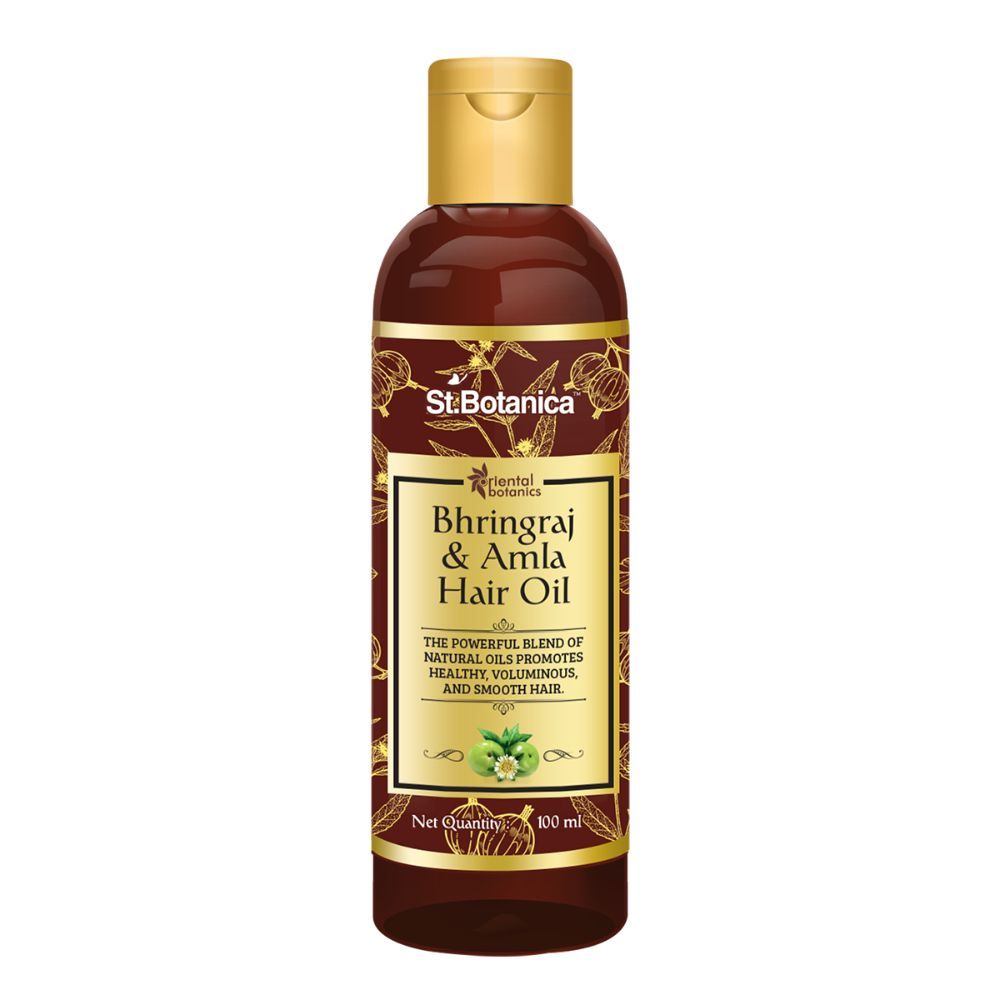 Buy Oriental Botanics Bhringraj & Amla Hair Oil , 100ml - Promotes Healthy, Voluminous & Smooth Hair - Purplle