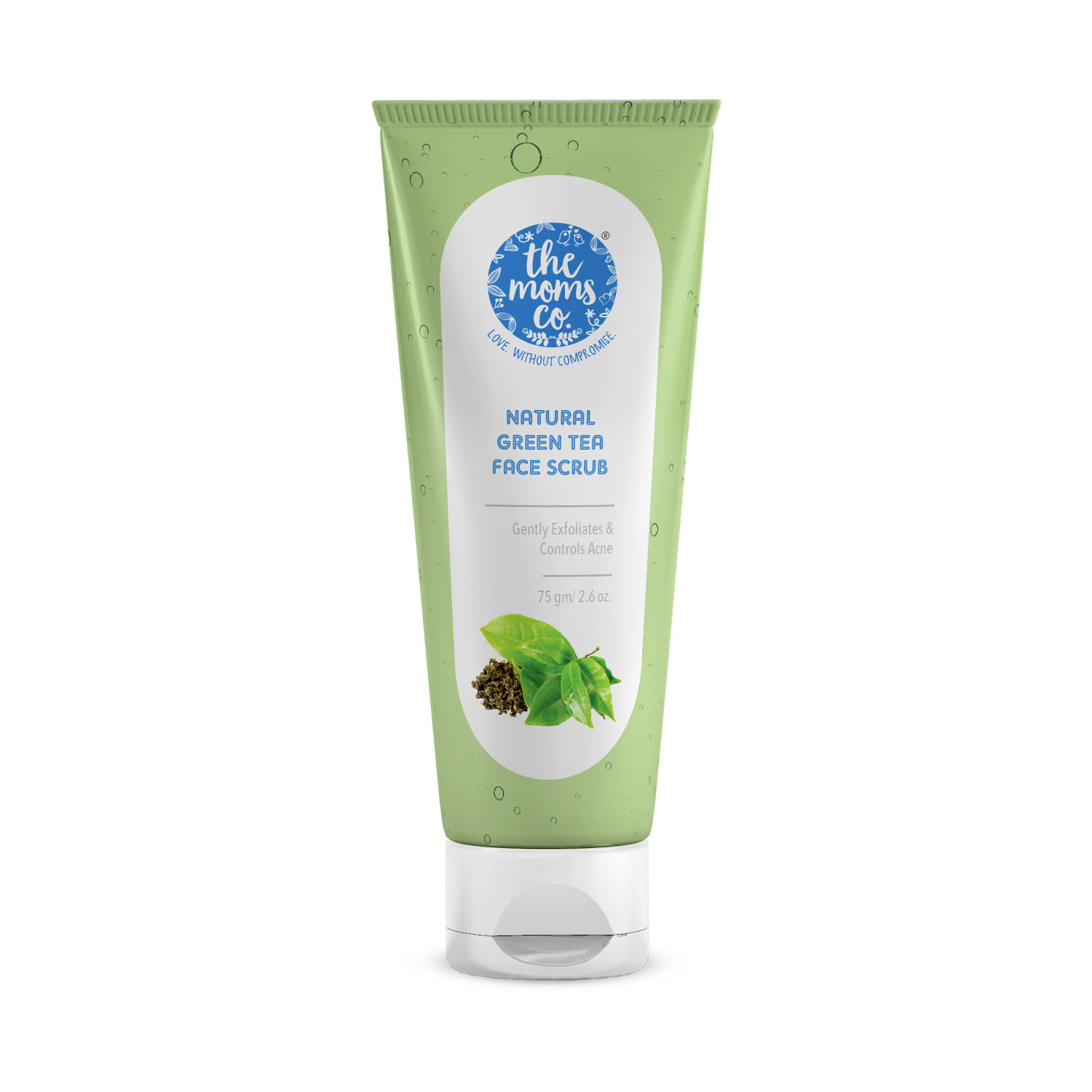 Buy The Moms Co. Natural Green Tea Face Scrub (75 g) - Purplle