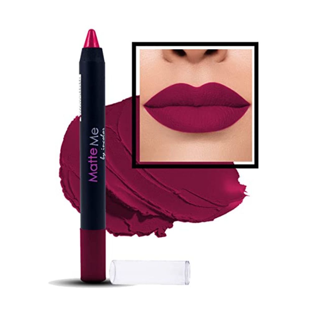 Buy Incolor Matte Me Crayon Lipstick 17 Cherry Skies 2.3 Gms - Purplle