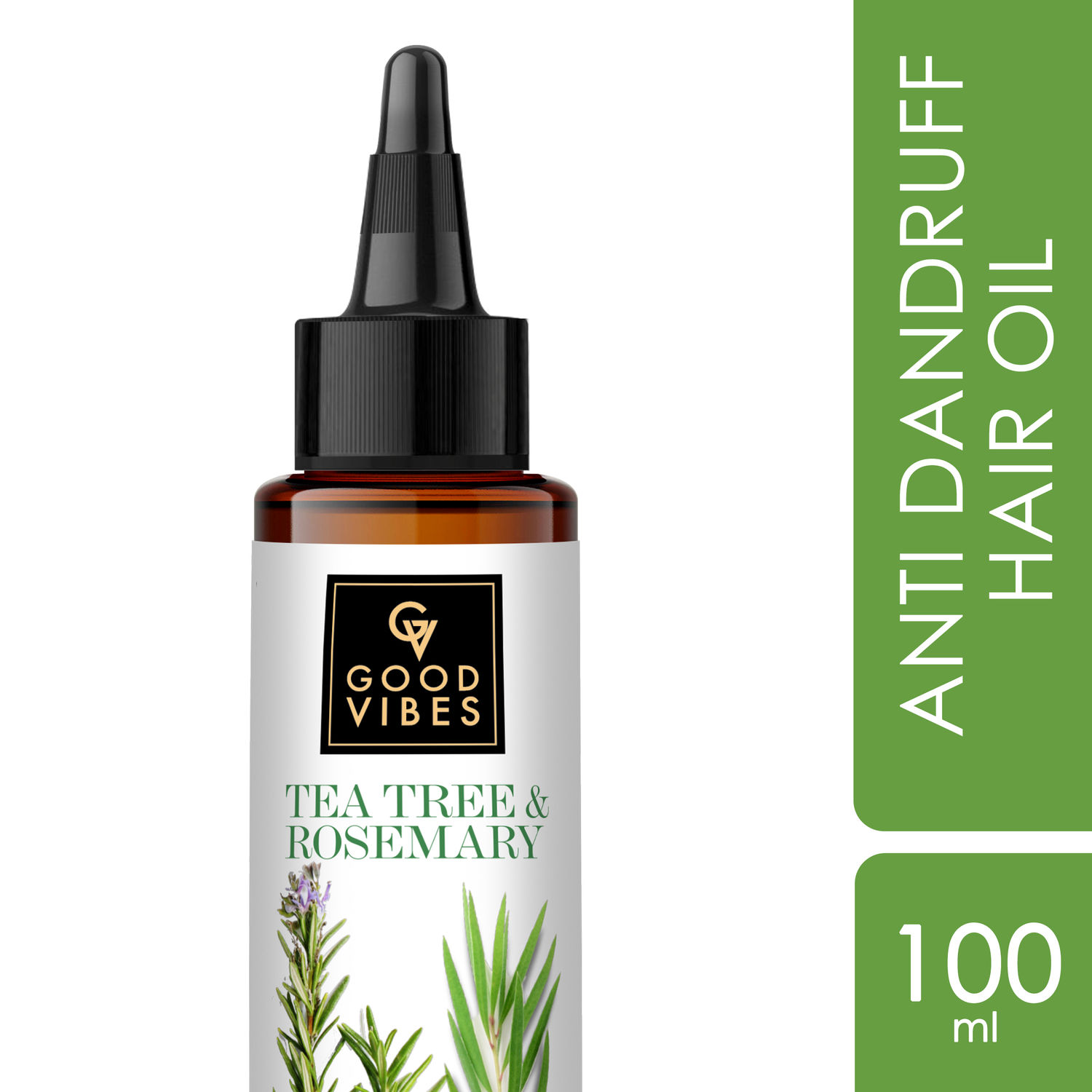 Buy Good Vibes Tea Tree & Rosemary Anti Dandruff Hair Oil (100 ml) - Purplle