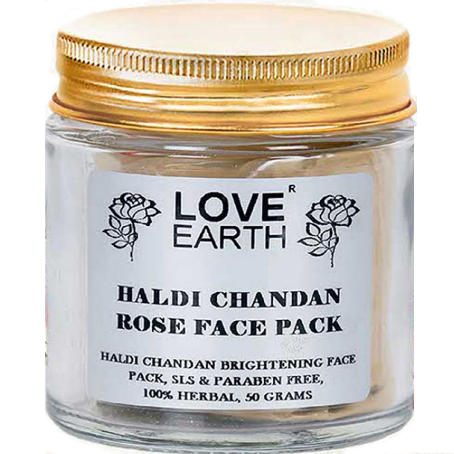 Buy Love Earth Haldi Chandan Rose Face Pack With Amba Haldi & Chandan, For Face & Body, Paraben Free 50 gm - Purplle